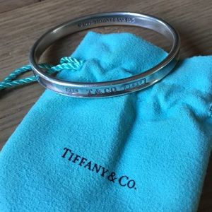 Tiffany & Co. Sterling Silver 1837 Oval Bangle